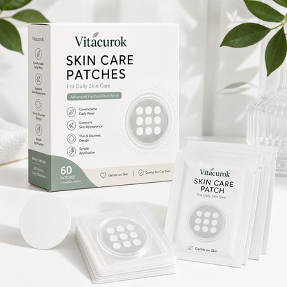 Vitacurok Skin Care Patches 🍀 | Hydrocolloid Daily Care Patches | Thin & Discreet Design | Comfortable Wear for Face & Body