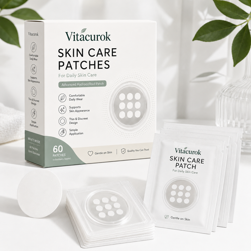 Vitacurok Skin Care Patches 🍀 | Hydrocolloid Daily Care Patches | Thin & Discreet Design | Comfortable Wear for Face & Body