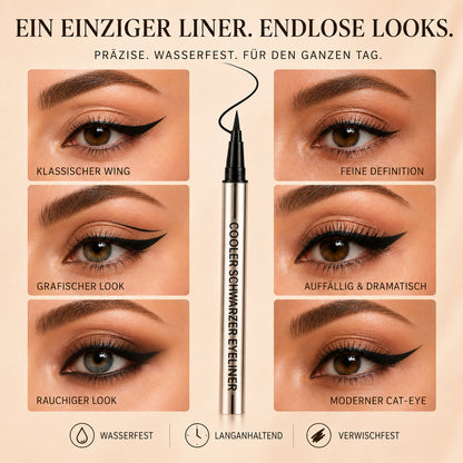 Wasserfester Eyeliner. Der hält.